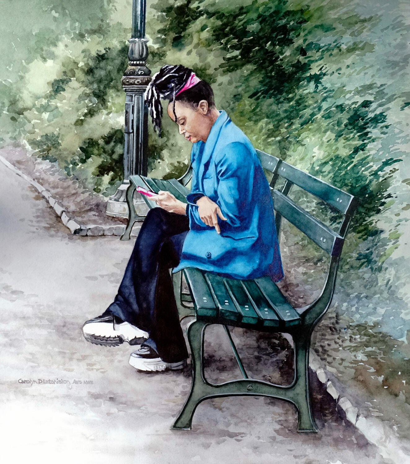 Carolyn Latanision (MA)<br><em>Phone Time in Central Park</em><br>Honorable Mention