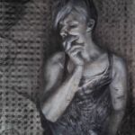 hung on peg board. self portrait mary hull