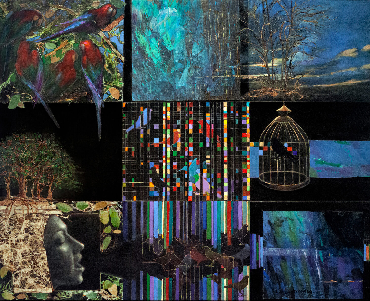 Elizabeth Myers Catonguay (PA)<br><em>Free the Songbird...(Tapestry of Nature/ Endangered)</em>