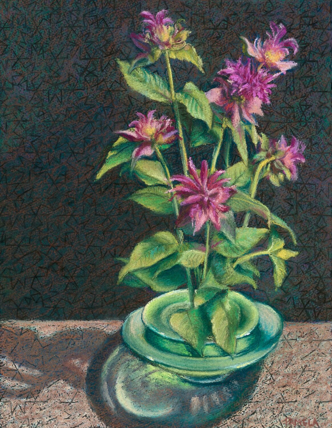 Pamela S Douglas (IA)<br><em>Bee Balm in Vase</em>