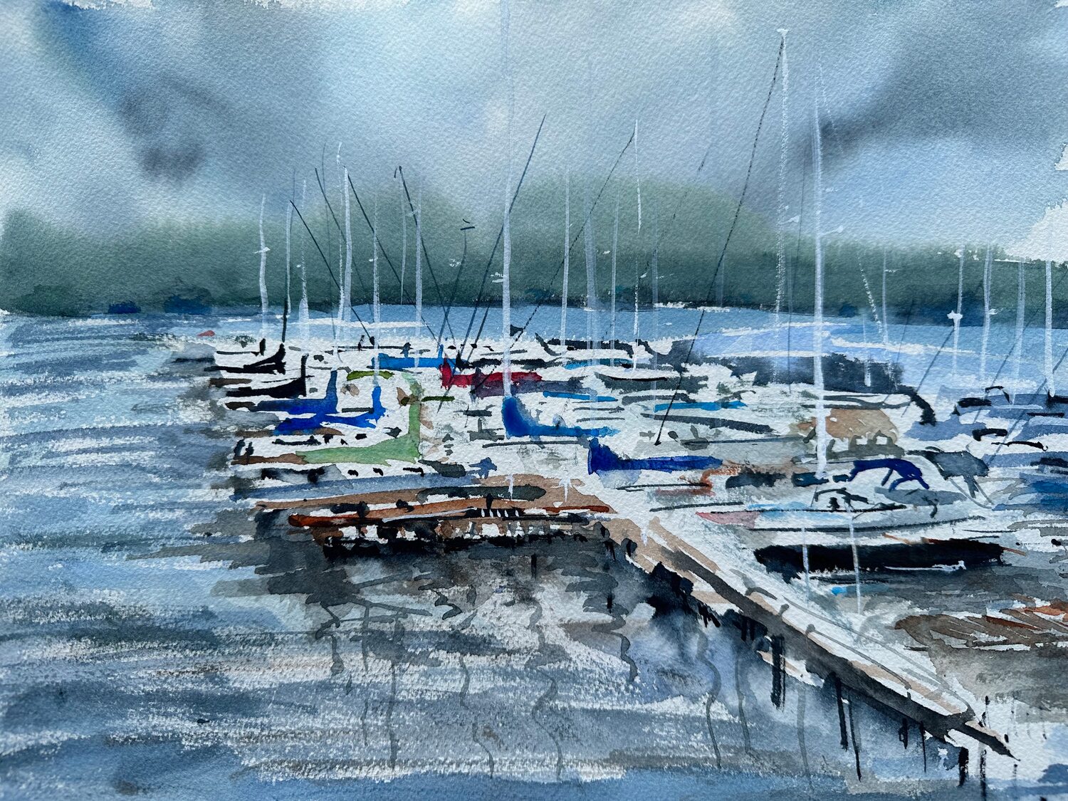 Susan Lais Hostetler (NY)<br><em>Approaching Storm, Marina Day's End</em>