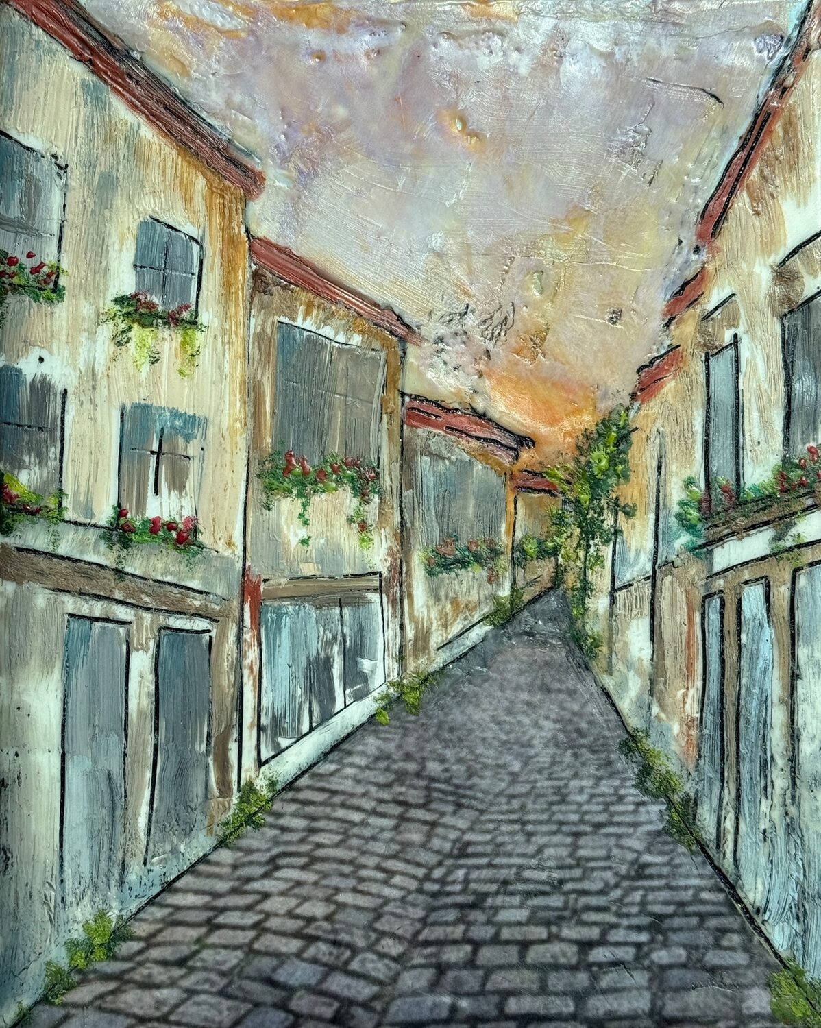 Zahra Jlayer (NY)<br><em>Alley in Bloom</em>