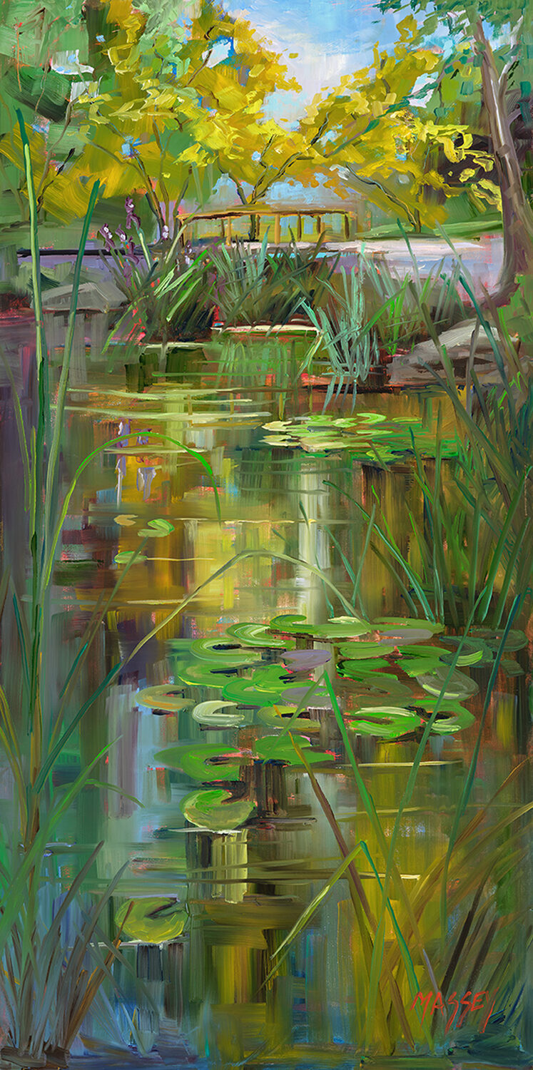 Marie Massey (NJ)<br><em>Autumn Splendor in the Garden, plein air</em>
