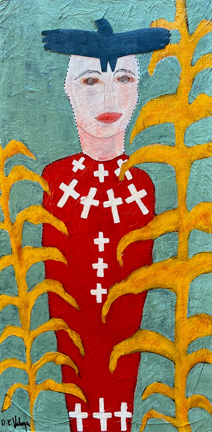 Doreen E Valenza (AZ)<br><em>Power Of One: Visitor to the Cornfield</em>