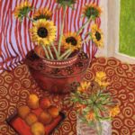 Blood Oranges, Flowers Srtipes and Swirls Patti Robbins 40 x 30