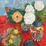 White Hydrangeas & Lemons - Patti Robbins 36 x 30
