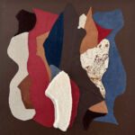 u2225-Biram_Megan_WesternAmericana_LeatherShearlingMoldingPasteAcrylicOnCanvas_48x48x2_MixedMedia_3700