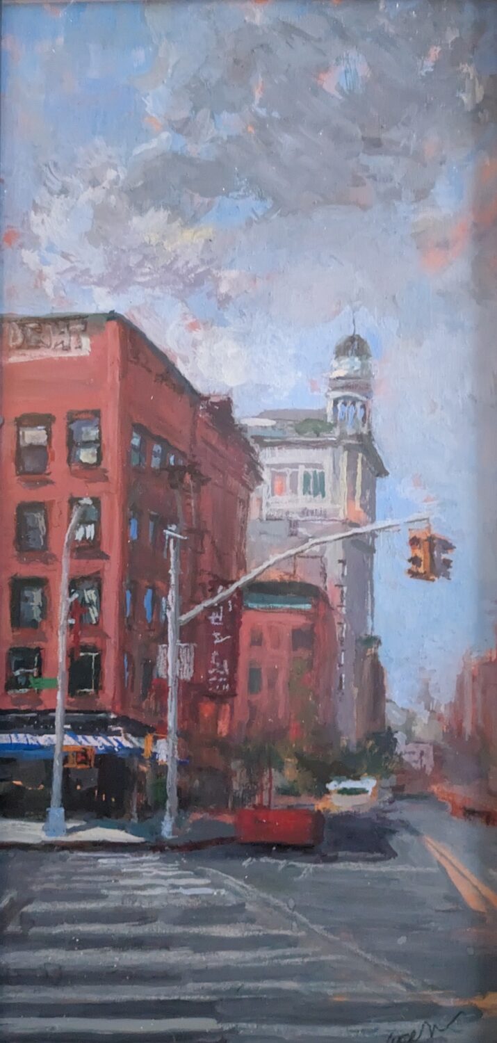 Elaine L Denton (NJ) <br><em>Corner Cafe, Essex and Canal Sts.</em>