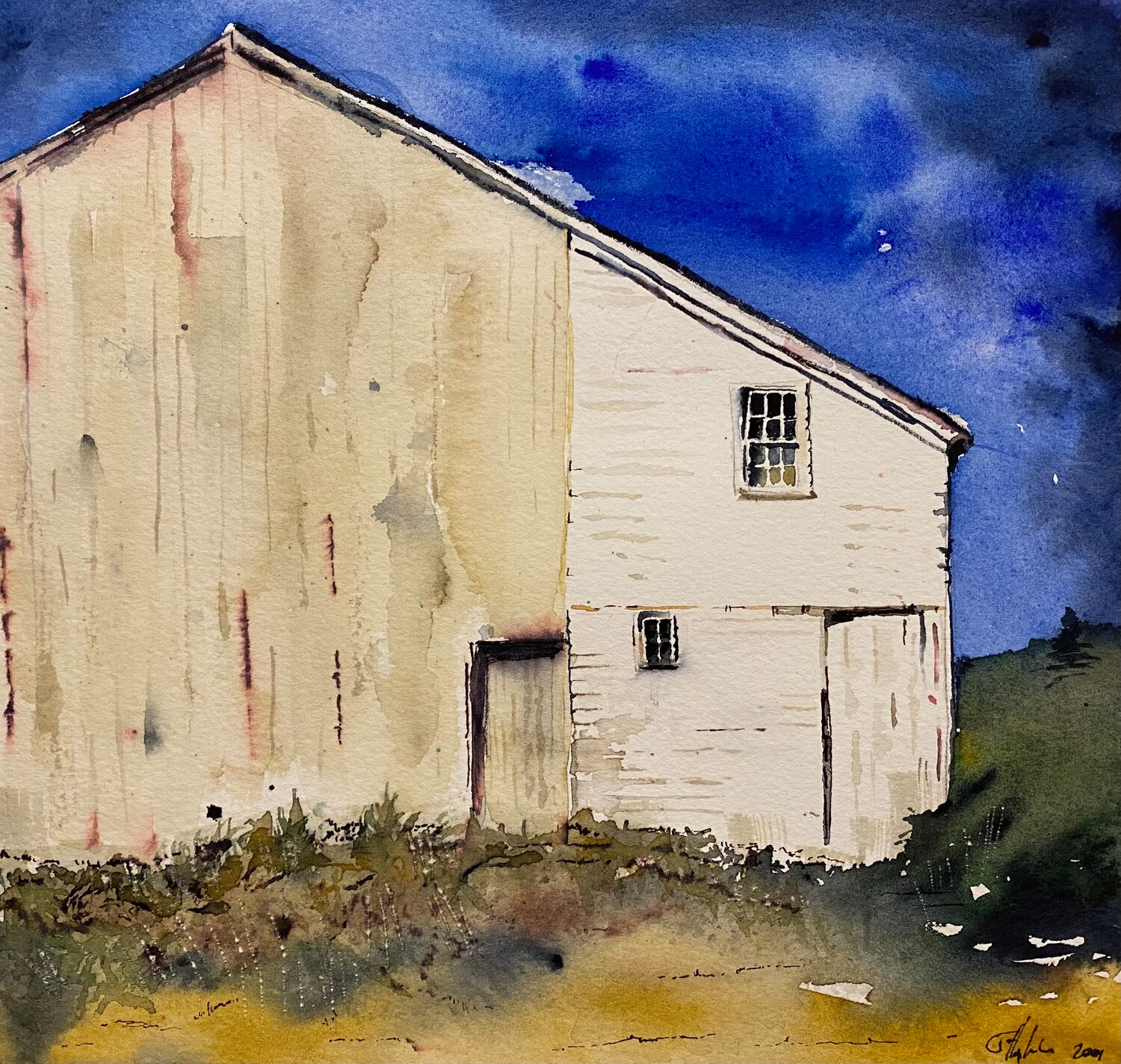 Susan Lais Hostetler (NY)<br><em>Summer Light on a Dairy Barn</em>